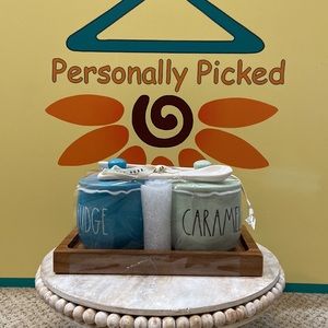 Rae Dunn FUDGE & CARAMEL Jars